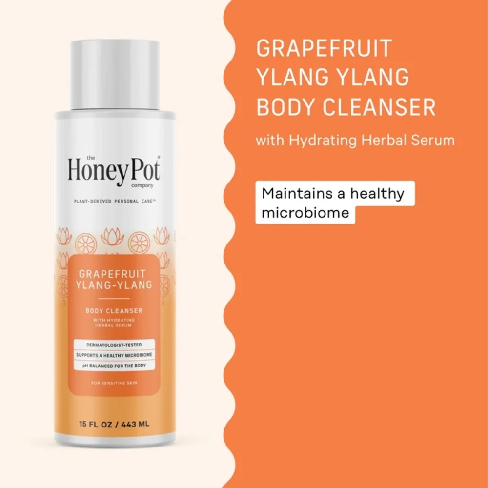 NEW Honey Pot Grapefruit Ylang Ylang Hydrating Body Cleanser 15 fl.oz‎
